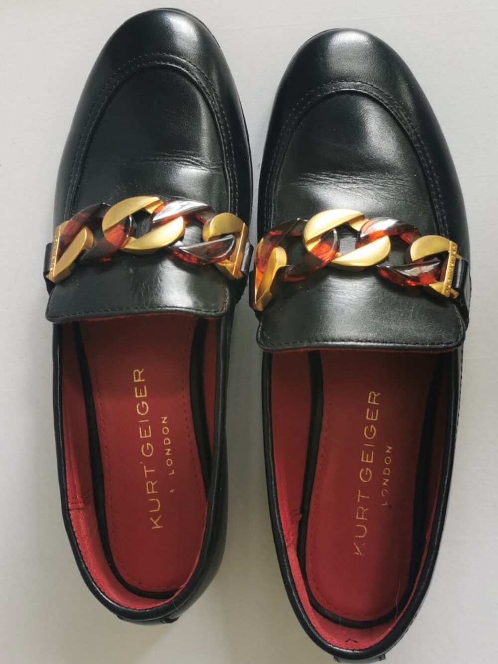 Kurt Geiger London Kiara Black Leather Flats with Box -7